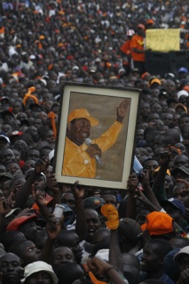 **Orange Democratic Movement supporters at a rally during the 2007–08 Kenyan crisis | Author: DEMOSH | Source: Flickr | Wikimedia Commons