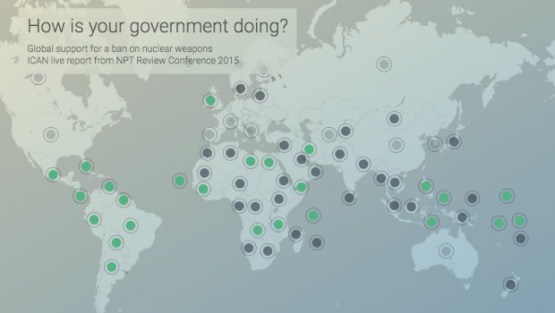 How’s your government doing at the NPT RevCon? Follow along with this interactive map from ICAN Austria showing you the best (and worst!) of the NPT Review Conference | Source: ICAN